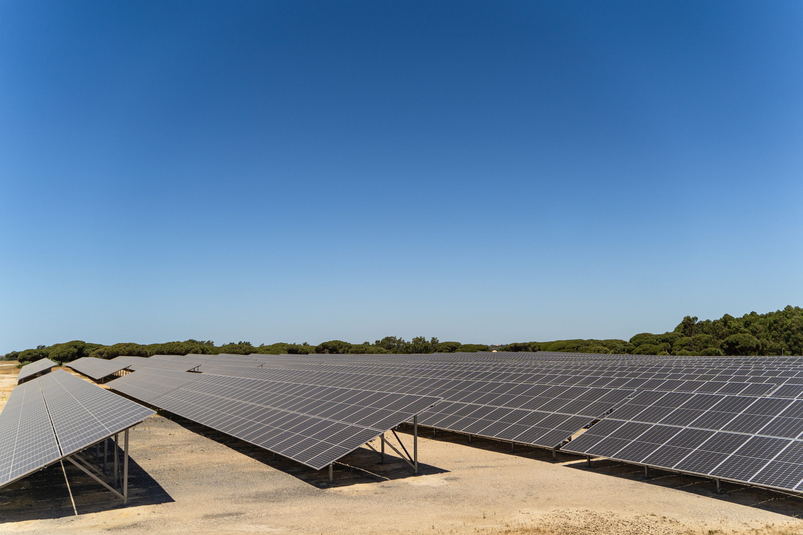 Solar panels at Faro airport solar farm
