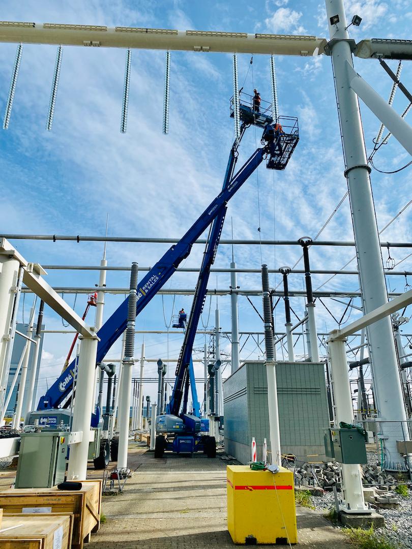 Electrical substation construction designed to minimize environmental impact and protect surrounding biodiversity