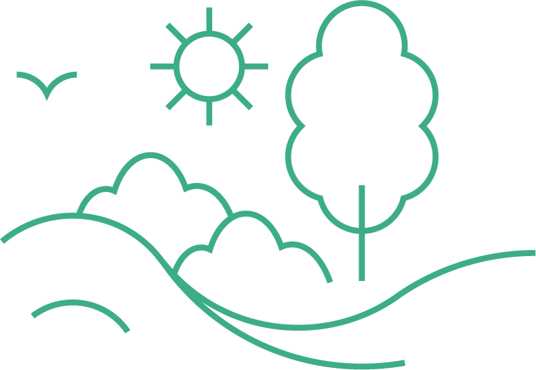 Nature preservation icon symbolizing environmental protection and low-impact energy development